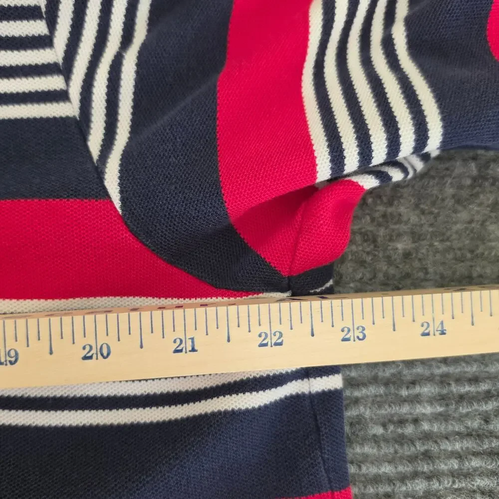 Ralph Lauren Polo Golf Men's XL Red Blue White Striped Short Sleeve Polo